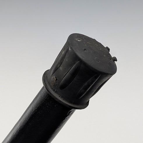 British Vintage Thick Black Shaft Cane with Painted Duckhead Handle, 94cm